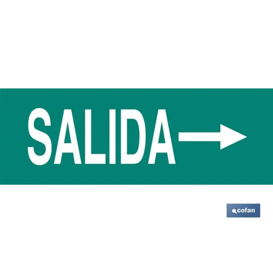 Comprar SEÑAL LUMINISCENTE 400X100MM. (PACK Cofan | almacendeferreteriacor.es