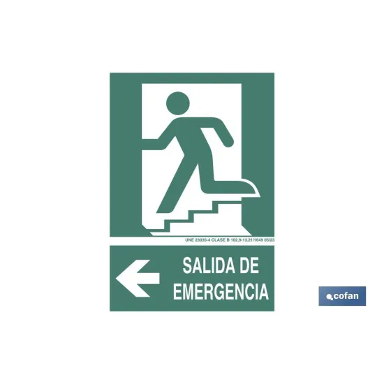 Comprar SEÑAL LUMINISCENTE 297X210MM. (PACK Cofan | almacendeferreteriacor.es
