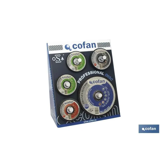 Comprar DISPLAY DISCOS ABRASIVOS (PACK: 1 U Cofan | almacendeferreteriacor.es