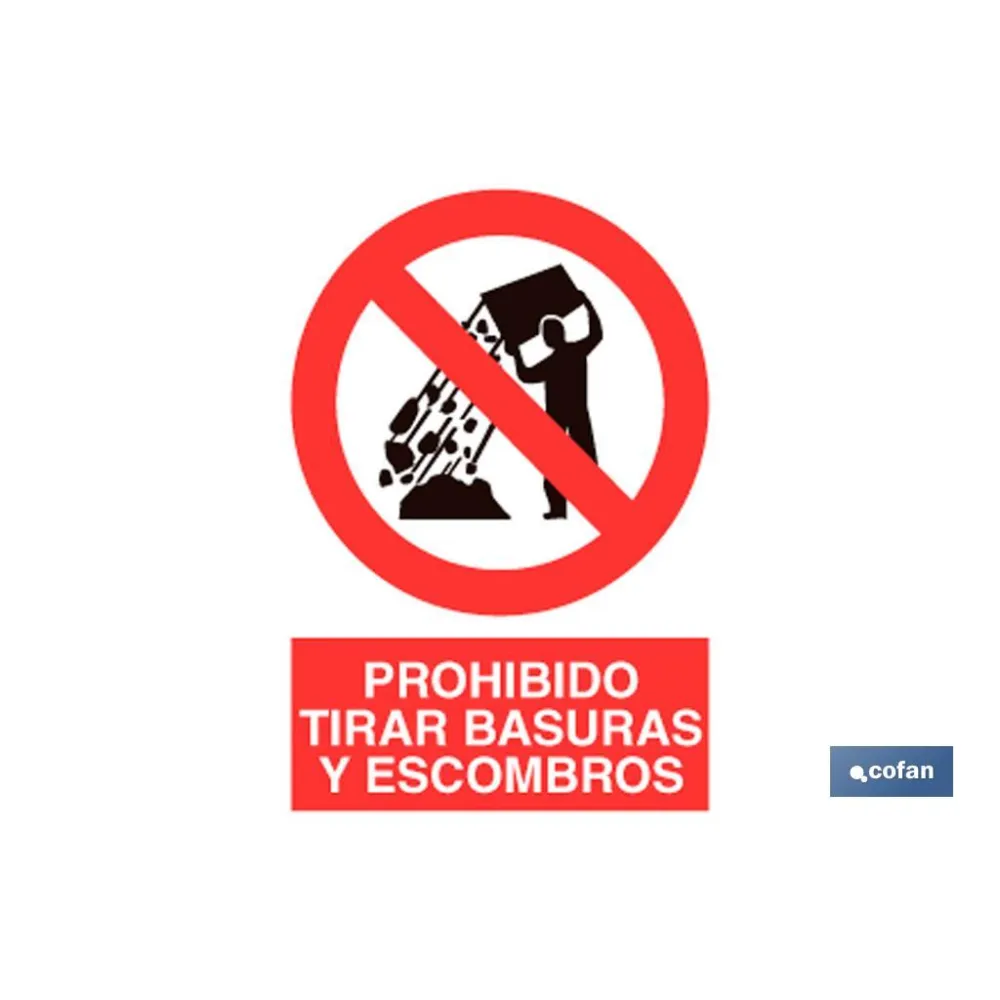 Comprar SEÑAL POLIESTIRENO 297X210MM (PACK: Cofan | almacendeferreteriacor.es