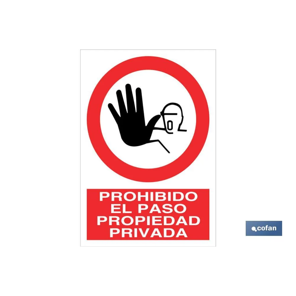 Comprar SEÑAL POLIESTIRENO 420X297MM (PACK: Cofan | almacendeferreteriacor.es