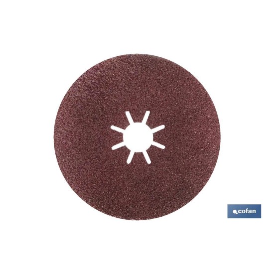 DISCO FIBRA 125 MM. - GRANO 36 Venta unitaria