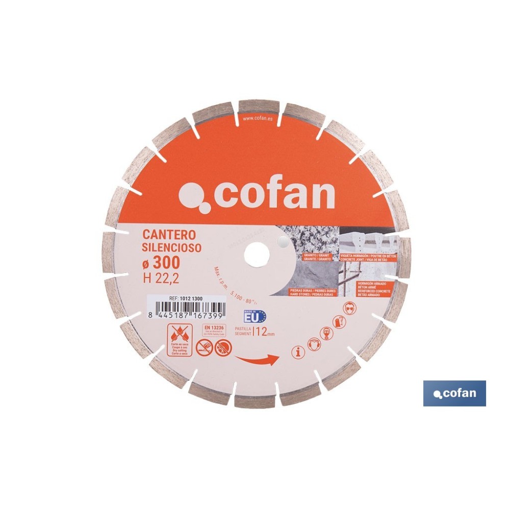 DISCO DIAMANTE CANTERO SILENCIOSO 230MM