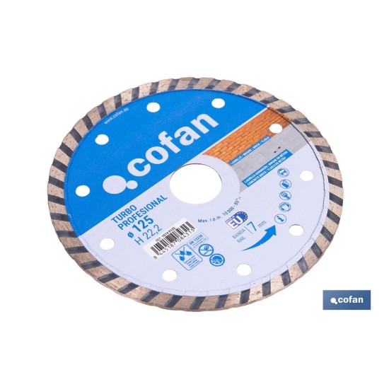 DISCO DIAM.TURBO PROFESIONAL 125MM.