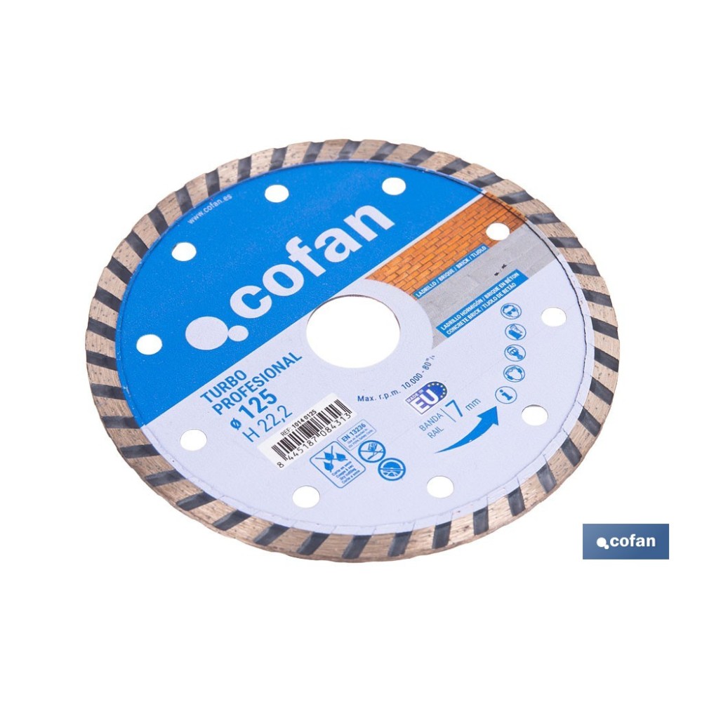 DISCO DIAM.TURBO PROFESIONAL 125MM.