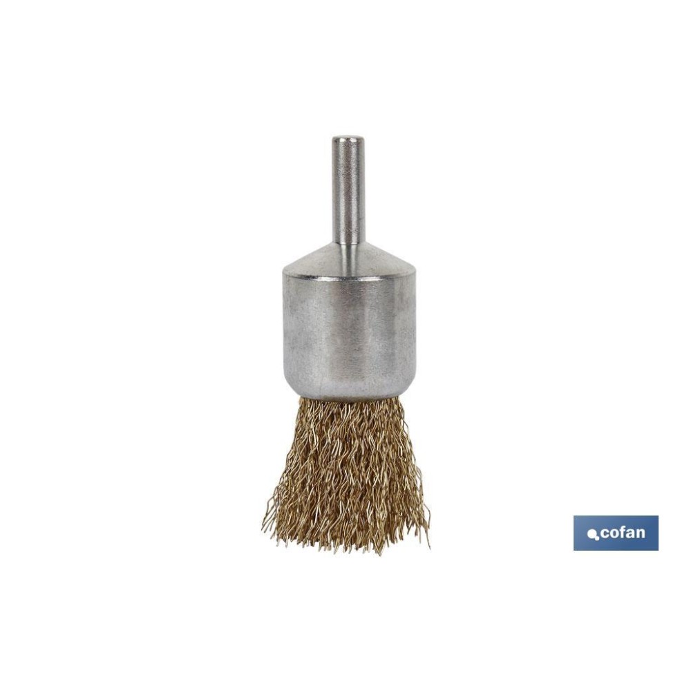 CEPILLO BROCHA ONDULADO 6xØ15 A.LATONADO 0.3mm