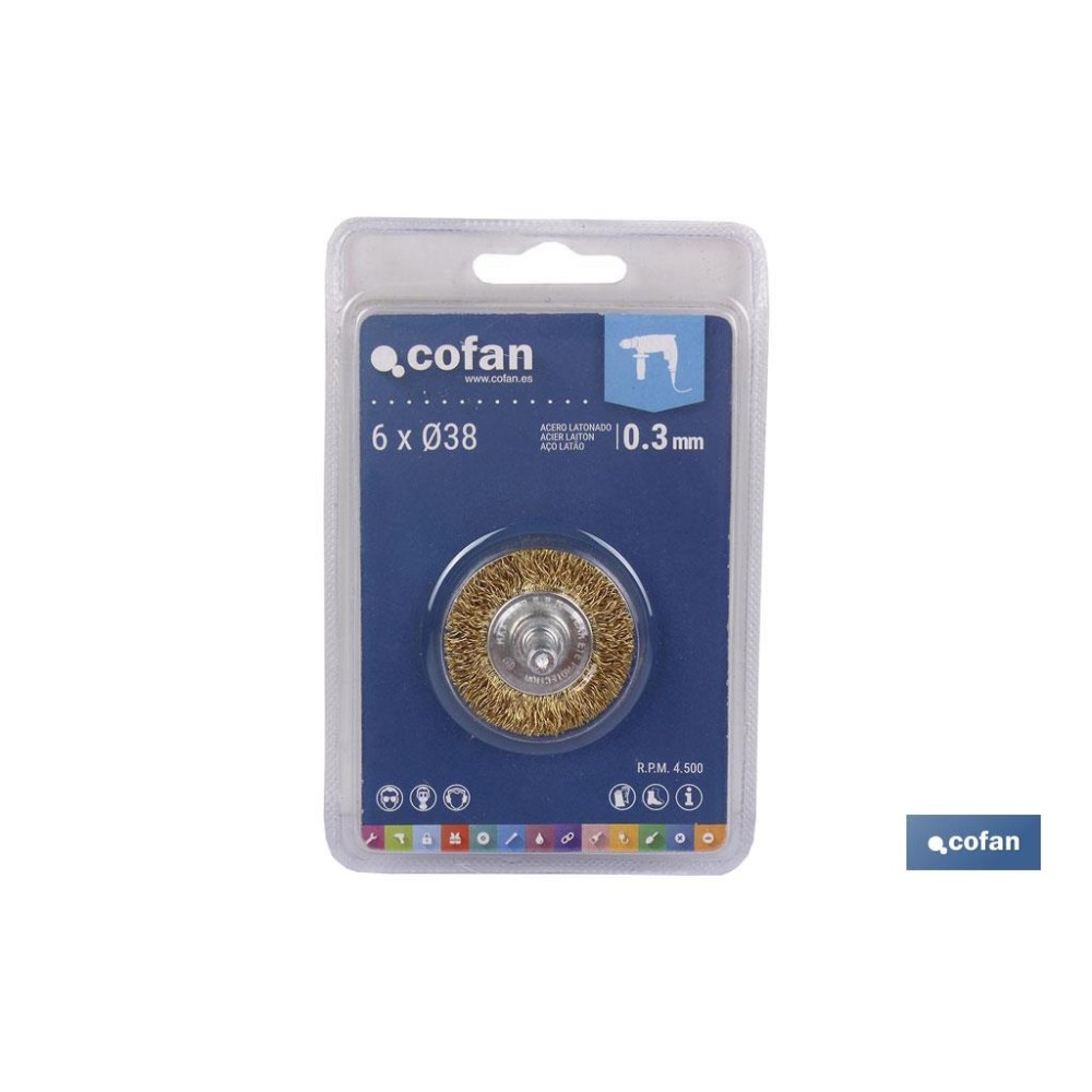 CEPILLO CIRCULAR ONDULADO 6xØ50 A.LATONADO 0.3mm