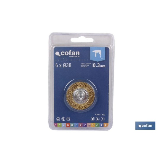 CEPILLO CIRCULAR ONDULADO 6xØ100 A.LATONADO 0.3mm