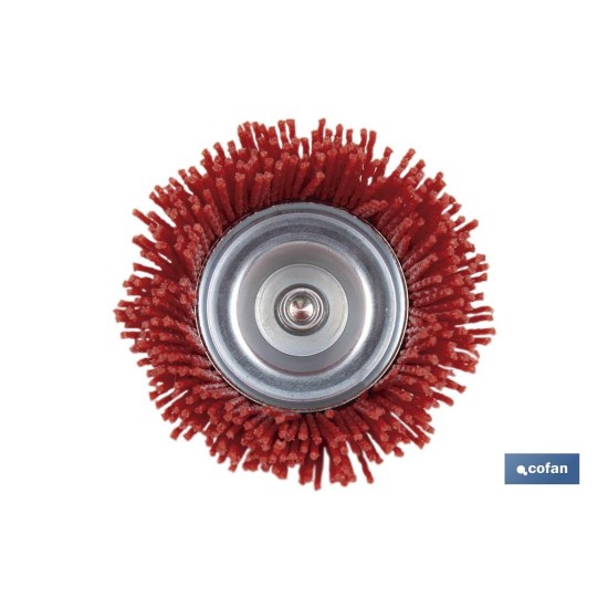 CEPILLO COPA DE NYLON 6 MM X Ø50