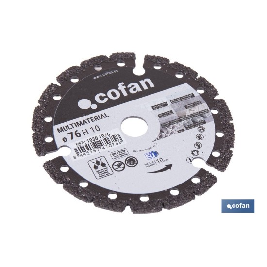 DISCO DIAM. MULTIMATERIAL 76MM H10