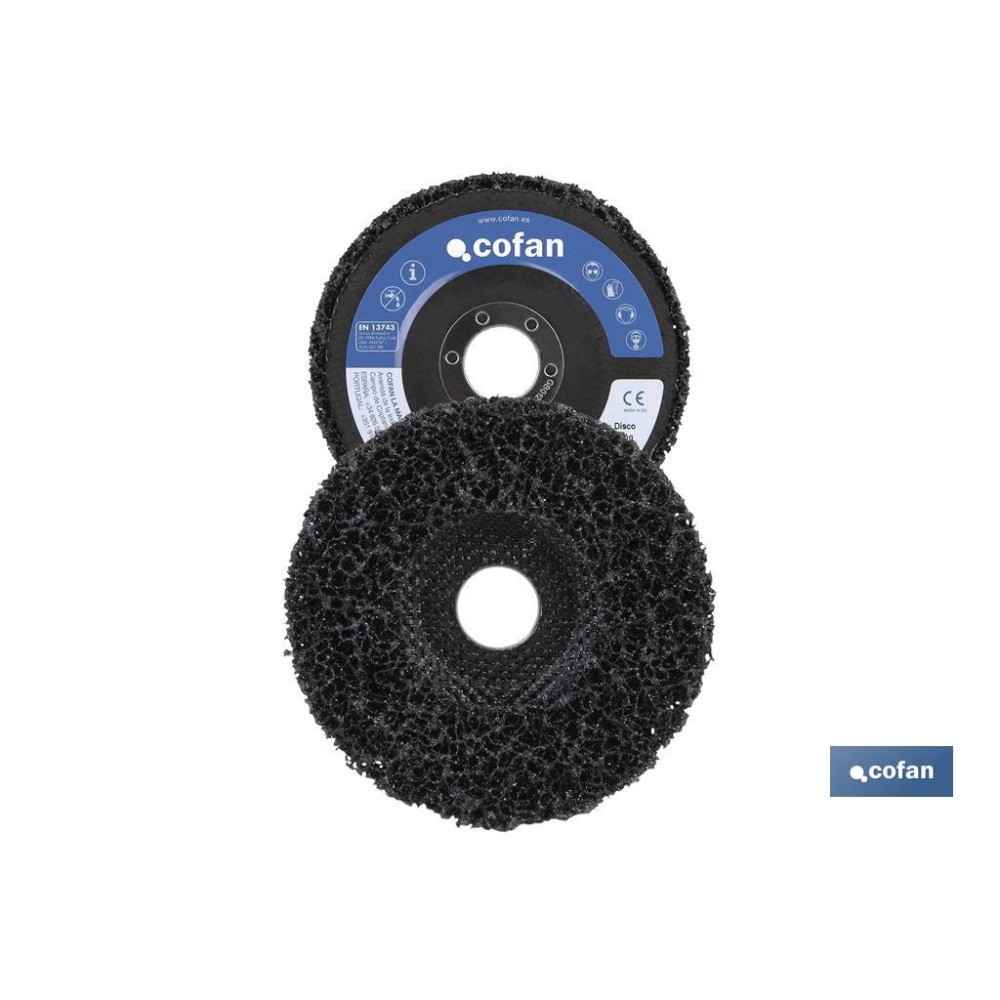 DISCO VELLON P/LIMPIEZA FIBRA-PLANO 115X22,2 Venta unitaria