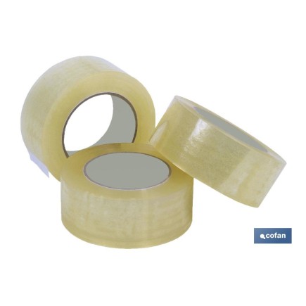 PRECINTO ACRILICO TRANSPARENTE 45 Micras 48MM X 132MTS
