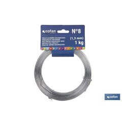 ROLLO ALAMBRE GALVANIZADO 1 Kg  (1,3mm) Nº 8