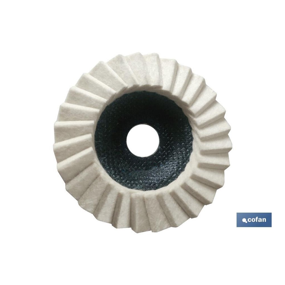DISCO LAMINAS FIELTRO P/ PULIR ø125 G-D5/H25