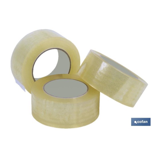 PRECINTO ACRILICO TRANSPARENTE 45 Micras 48MM X 132MTS