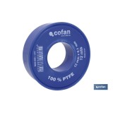 ROLLO 12 MTS CINTA PTFE DE 12mm X 0,10mm venta unitaria