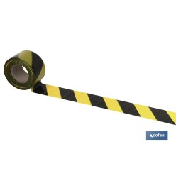 CINTA BALIZAM. AMARILLA/NEGRA 50MM X 100MTS