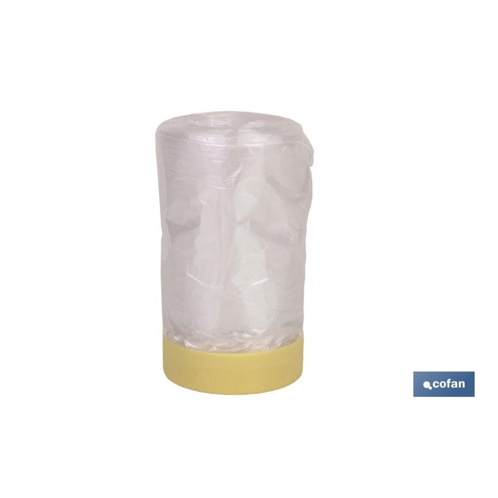 ROLLO CINTA CREPE + PLÁSTICO 80° (180cm X 22.5m)
