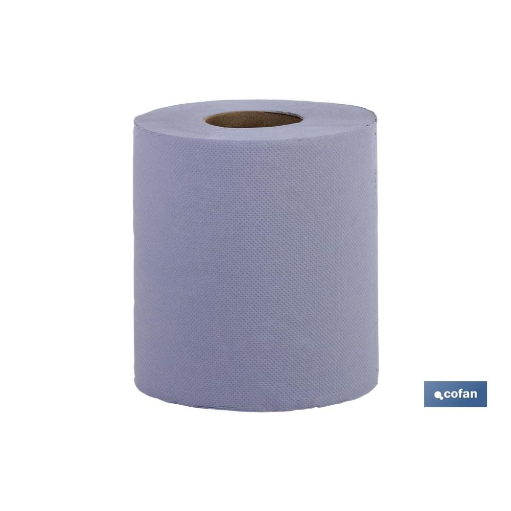 PAPEL SECAMANOS RECICLADO AZUL 90MTS (6ROLLOS)