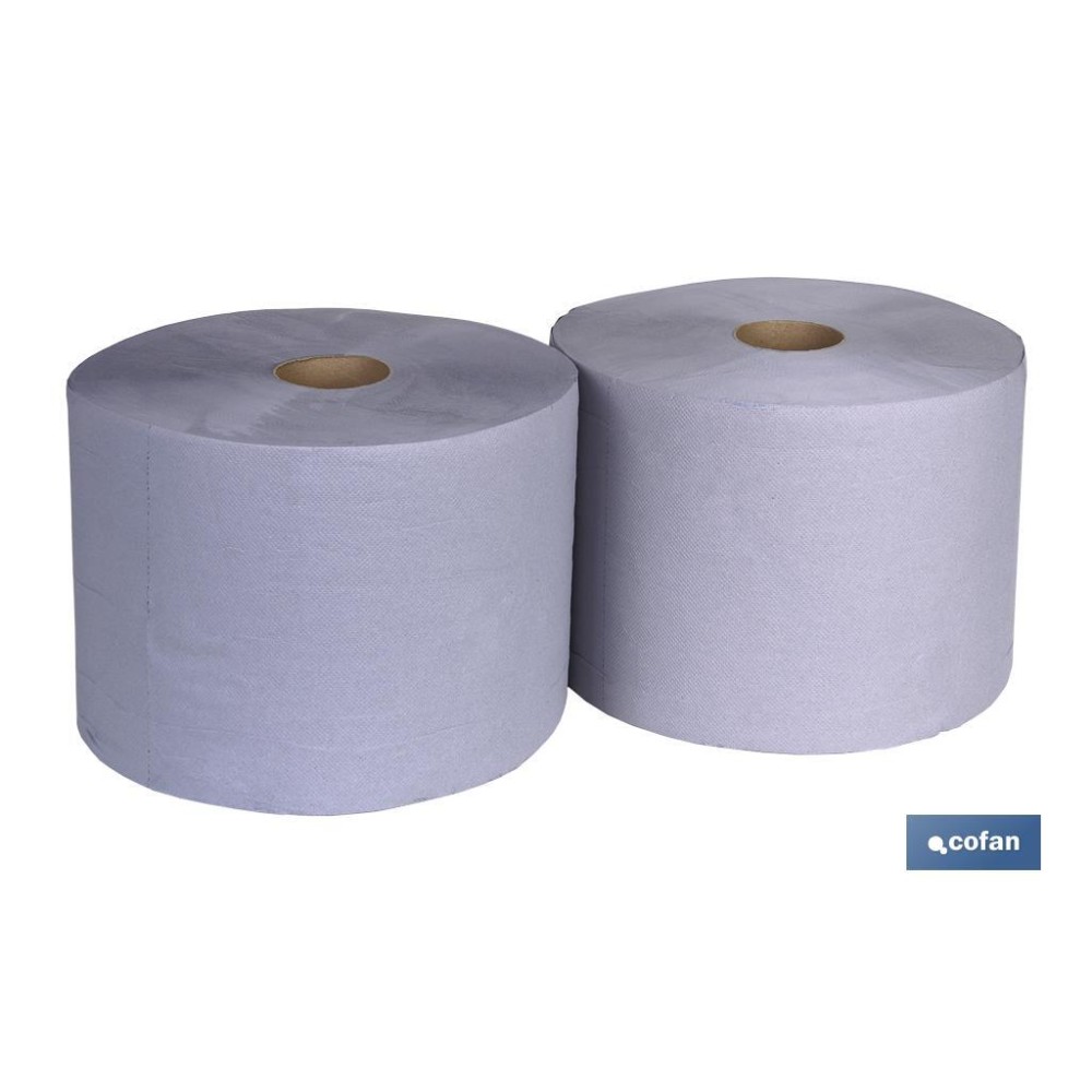 BOBINA INDUSTRIAL RECICLADA AZUL 250MTS (2 ROLLOS)