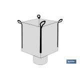 BIG BAG ESCOMBROS 90x90x90cms BLANCO C/VALV.DESCARGA