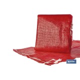 PACK DE 10 SACOS DE POLYMESH 55X83 CM ROJO CON PASADOR