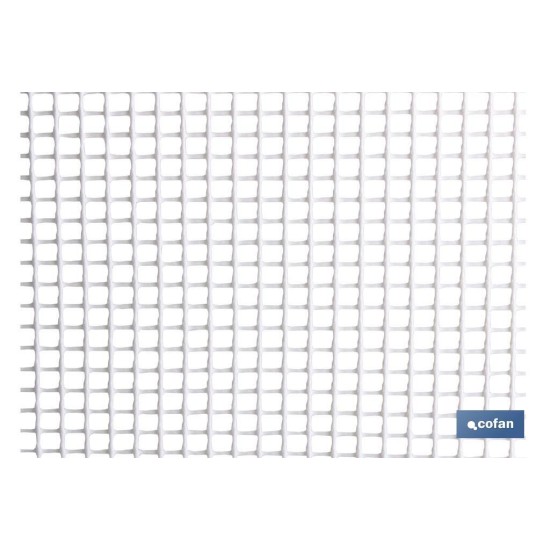MALLA PLAST. CUADRADA JARDIN 5mm BLANCO 1x25m