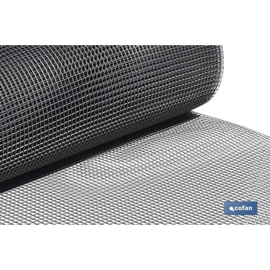 MALLA PLAST. CUADRADA JARDIN 10mm GRIS PLATA 1x25m