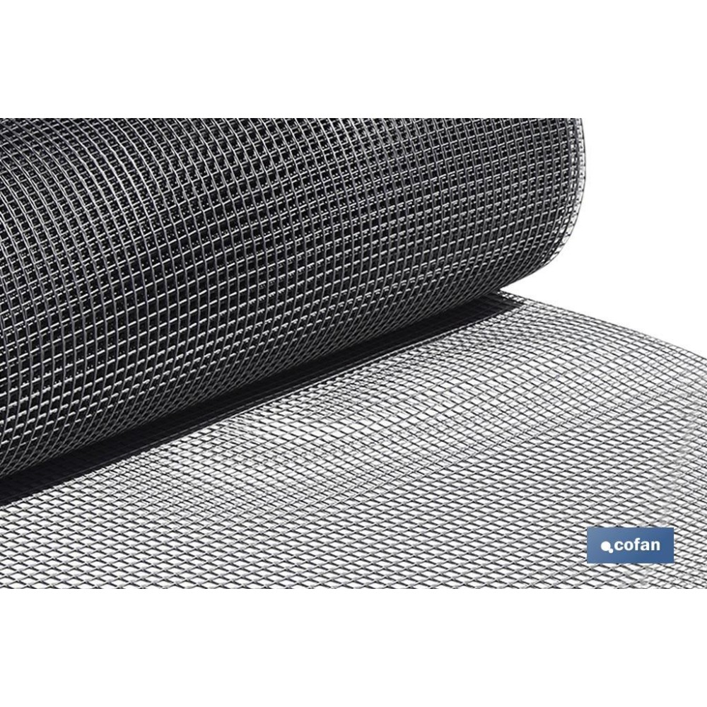 MALLA PLAST. CUADRADA JARDIN 10mm GRIS PLATA 1x25m