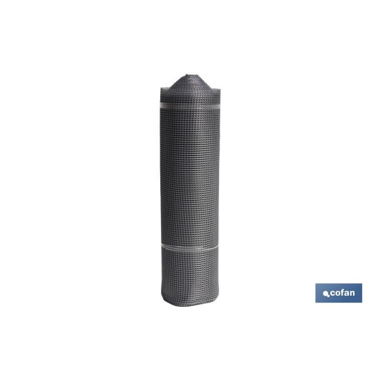 MALLA PLAST. CUADRADA JARDIN 10mm GRIS PLATA 1x25m