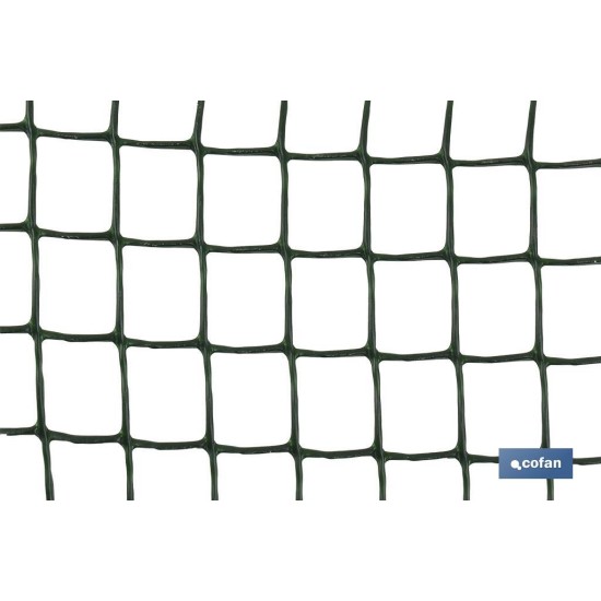 MALLA PLAST. CUADRADA JARDIN 20mm VERDE 1x25m