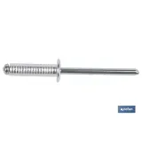 Comprar REMACHE ALUMINIO RANURADO 4 X 8 MM  Cofan | almacendeferreteriacor.es