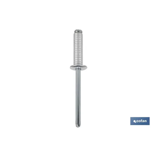 Comprar REMACHE ALUMINIO RANURADO 4.8 X 18  Cofan | almacendeferreteriacor.es