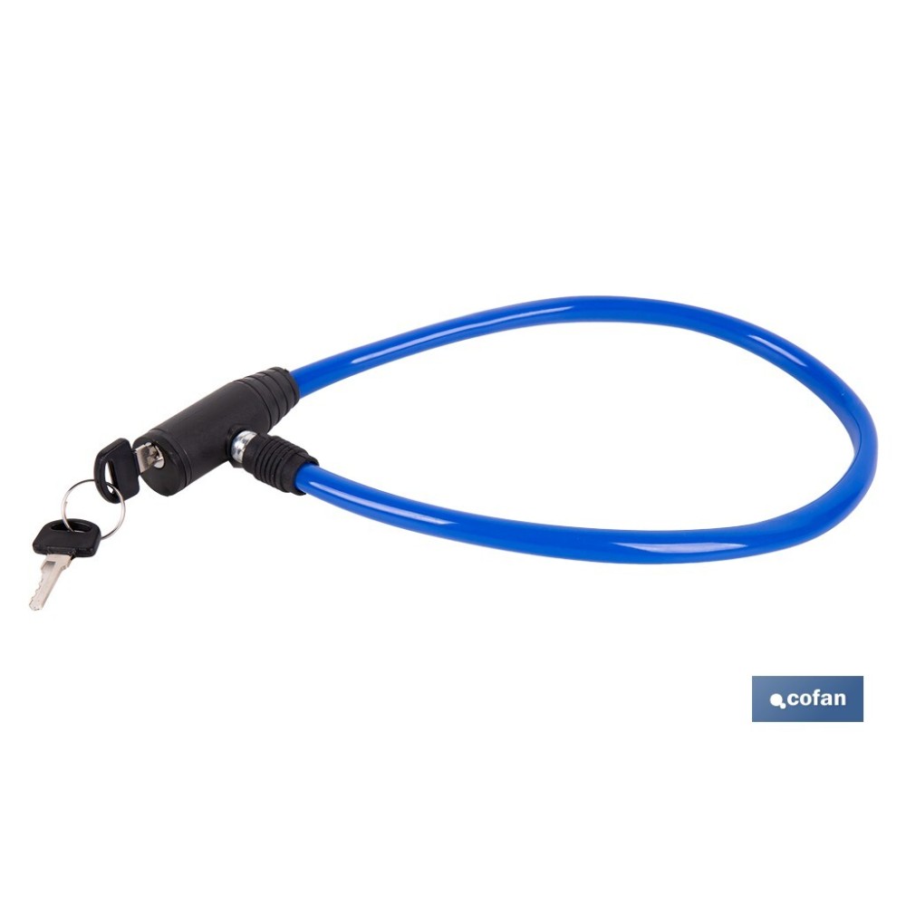 CANDADO DE BICICLETA CON CABLE DE ACERO Ø5 MM 500 MM