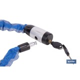 CANDADO DE CADENA ACERO CEMENTADO Ø6 MM CON FUNDA DE NYLON 900 MM