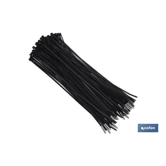Comprar BRIDAS NYLON NEGRO 3,6 X 250 mm (PA Cofan | almacendeferreteriacor.es