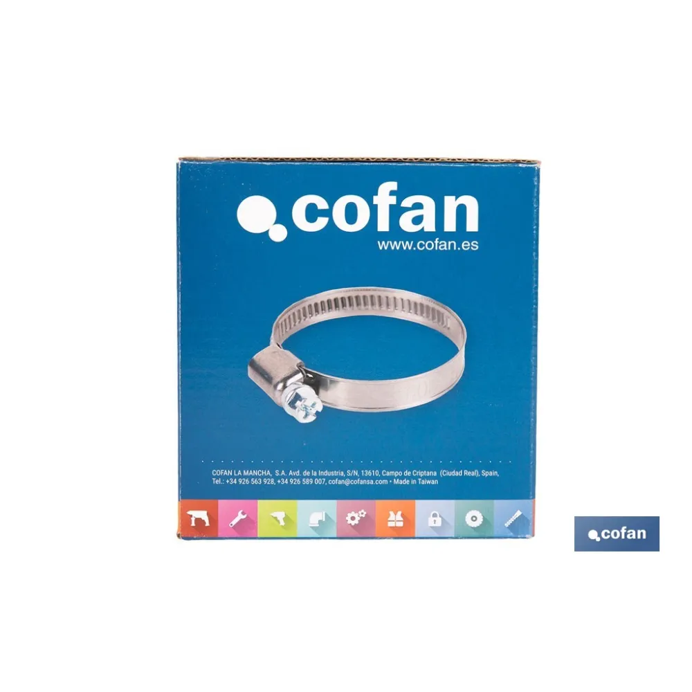 Comprar ABRAZADERA INOX A-2 BANDA 12mm 40-6 Cofan | almacendeferreteriacor.es