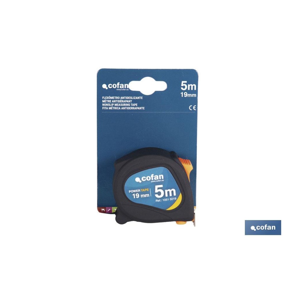 FLEXÓMETRO ANTIDESLIZANTE 19 MM X 5 M
