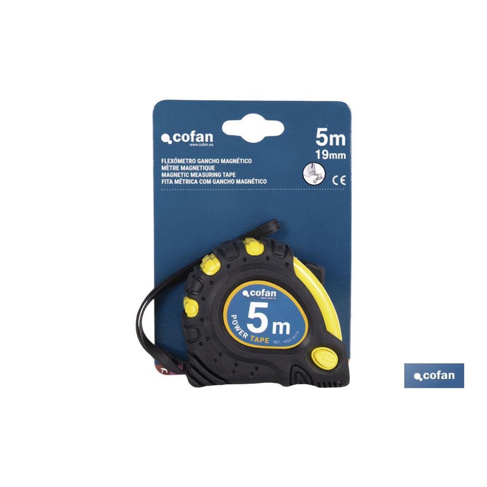 FLEXÓMETRO MAGNÉTICO 19 MM X 5 M
