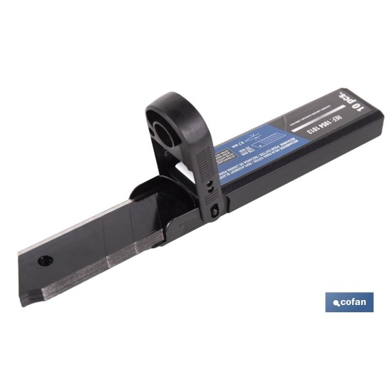 RECAMBIO 10 UDS. HOJA NEGRA SK2 65HRC PARA CÚTER 25 X 126 X 0,7 MM