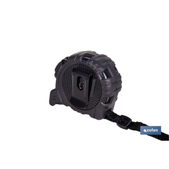 FLEXÓMETRO HOJA NEGRA DOBLE CARA 16 MM X 3 M