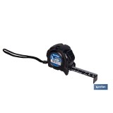FLEXÓMETRO HOJA NEGRA DOBLE CARA 25 MM X 5 M