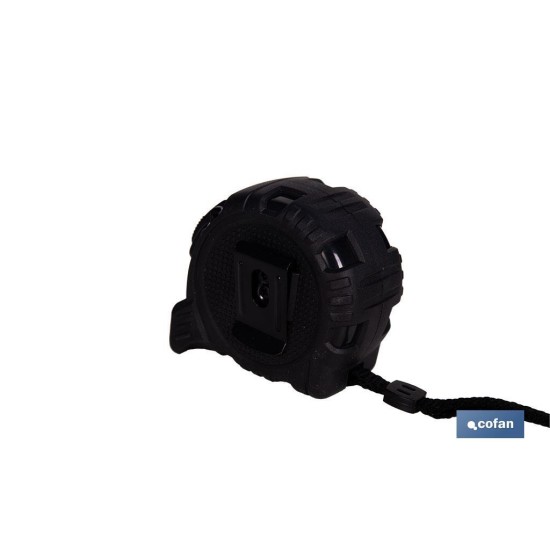 FLEXÓMETRO HOJA NEGRA DOBLE CARA 25 MM X 5 M