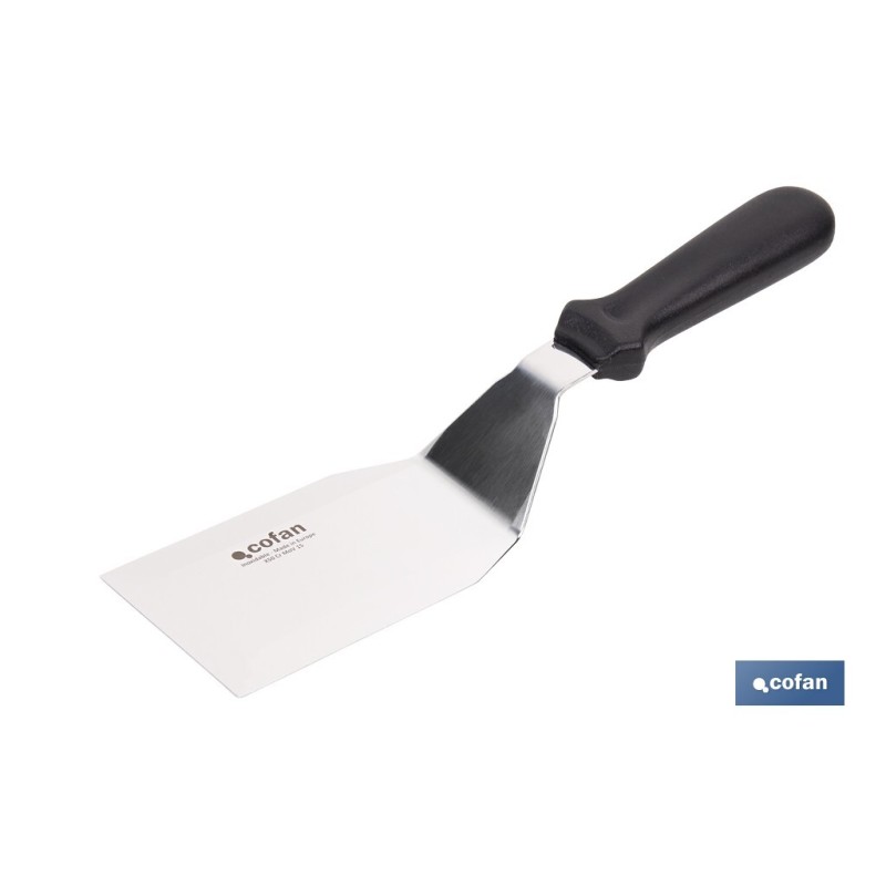 ESPÁTULA ACODADA INOXIDABLE PARA BARBACOA 27,5 X 7,5 CM