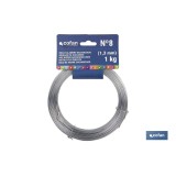 ROLLO ALAMBRE GALVANIZADO 1 Kg (1,1mm) Nº 6