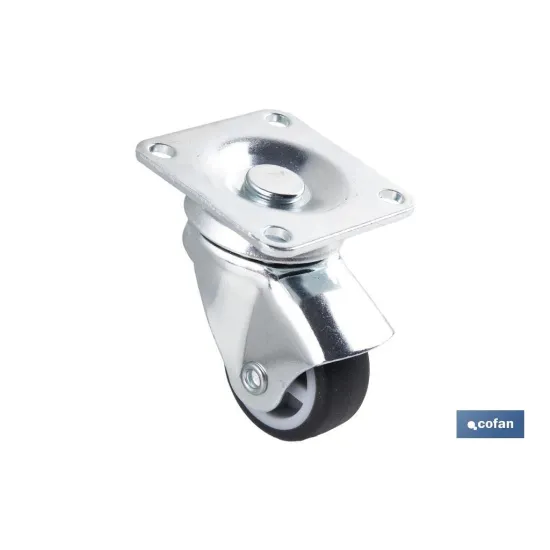 Comprar RUEDA GOMA/GRIS PLACA Ø30X18MM (PAC Cofan | almacendeferreteriacor.es