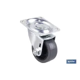 Comprar RUEDA GOMA/GRIS PLACA Ø40X18MM (PAC Cofan | almacendeferreteriacor.es