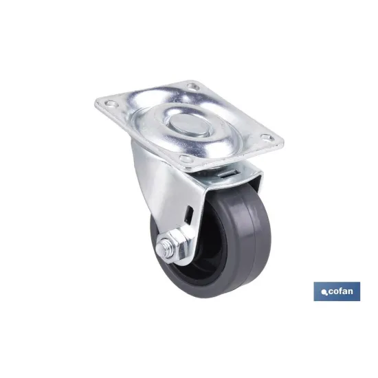 Comprar RUEDA GOMA/GRIS PLACA Ø40X18MM Vent Cofan | almacendeferreteriacor.es