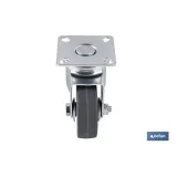 Comprar RUEDA GOMA/GRIS PLACA Ø50X18MM (PAC Cofan | almacendeferreteriacor.es
