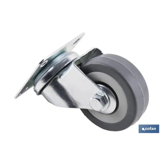 Comprar RUEDA GOMA/GRIS PLACA Ø50X18MM Vent Cofan | almacendeferreteriacor.es